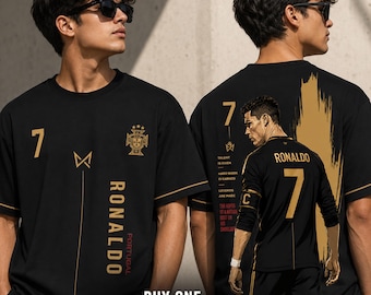 Cristiano Ronaldo inspiriertes PNG-Bundle Fußballtrikot-Design Unisex DTF Sublimation Geschenk für Männer und Frauen Digitaler Download Geschenk für Ihn und Sie