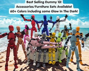 Dummy 13 Actionfigur - Möbel- och tillbehörspaket! 30+ böjbara leder