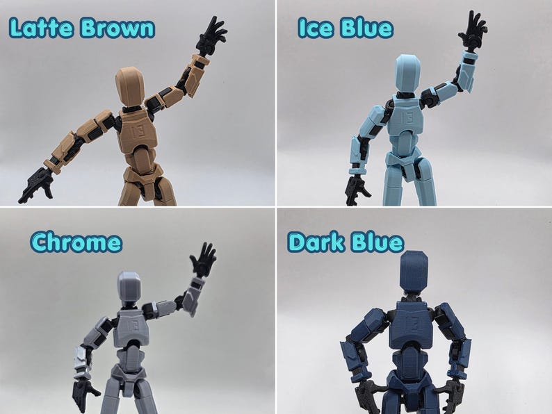 Może przedstawiać: Cztery ruchome figurki w r&oacute;żnych kolorach: Latte Brown, Ice Blue, Chrome i Dark Blue. Każda figurka posiada czarne stawy, kanciastą głowę oraz wytłoczony numer 13 na klatce piersiowej. Figurki są przedstawione z uniesionymi do g&oacute;ry ramionami.