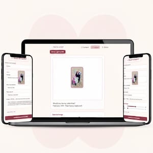 Generatore di siti web per biglietti di San Valentino / crea il tuo sito web in pochi secondi / Accesso tramite link / completamente personalizzabile