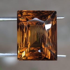 Natural Golden Quartz Emerald Cut Gemstone | Rectangular Faceted Loose Stone for Jewelry Making