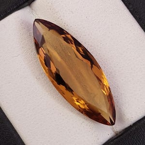 Natural Brown Quartz Marquise Cut Loose Gemstone – Faceted Cognac Quartz for Jewelry Making
