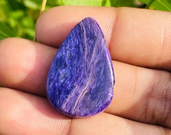Natural Pear Charoite Cabochon Gemstone for Jewelry Making