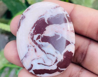 Cabochon ovale in diaspro di cocco naturale / Pietra preziosa per la creazione di gioielli