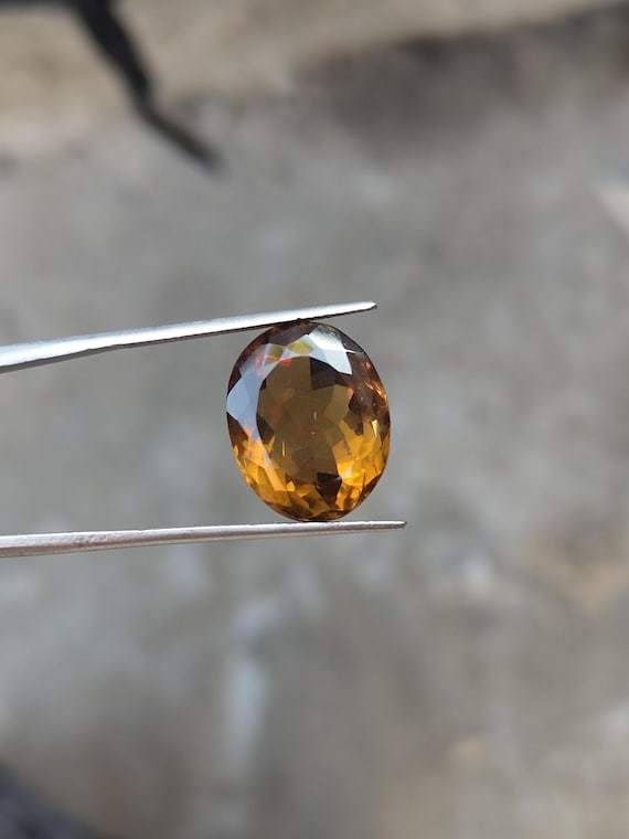 Natural Brown Quartz Gemstone – Oval Faceted Luxury Jewelry Stone