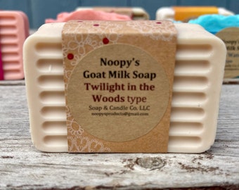 TWILIGHT in the WOODS type Skin Softening Goat Milk Soap Scented NOOPY'S Emollient Premium Bar 5.5 oz Men