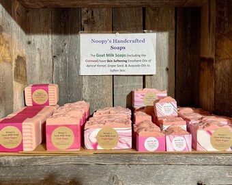 2 or More PINK SUGAR Type Skin Softening Goat Milk Soap Scented NOOPY'S Emollient