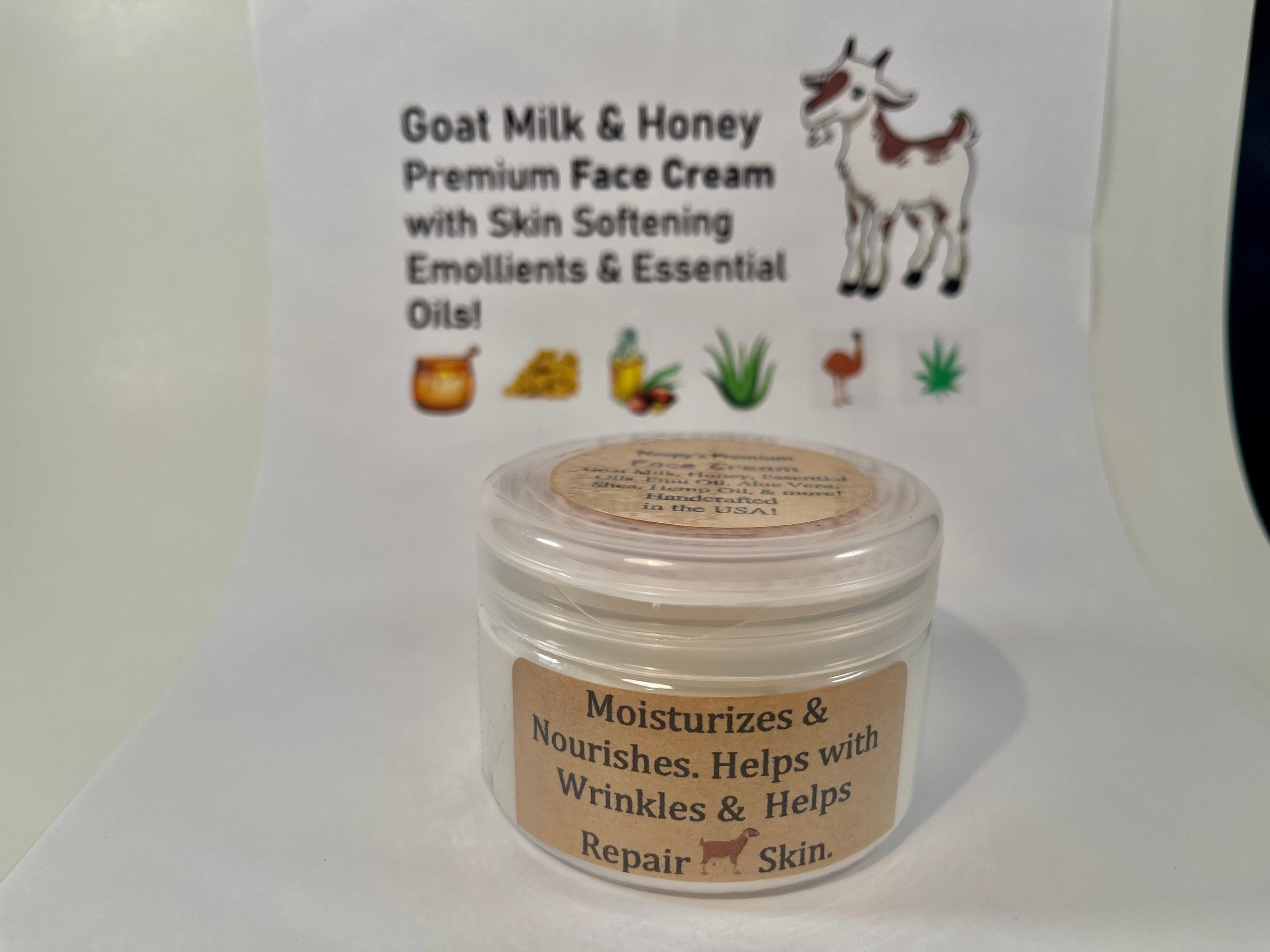 white QHJ Goat Milk Whitening Moisturizing Face Cream Combats Wrinkles Concealer Care 