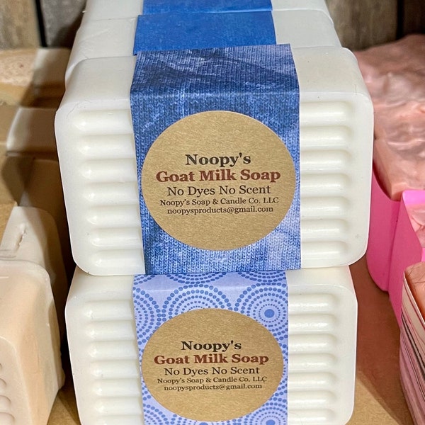 4 Bars of GOAT MILK w/Grape Seed Apricot Kernel & Avocado Oils Soap- Handmade by Noopy's  5.5 oz Each. Buy More and Save More!