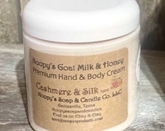 CASHMERE SILK * type Hand Body Cream Lotion Noopy's Skin Softening Moisturizing! Plus a Matching Goat Milk Soap is Available!