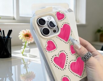 Custodia per iPhone Love Heart per iPhone 13, 14, 15, 16, 17 Pro Max Plus