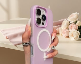 Candy Color MagSafe iPhone Case Matte Clear Shockproof Cover for iPhone 17-16-15-14-13-12 Pro Max