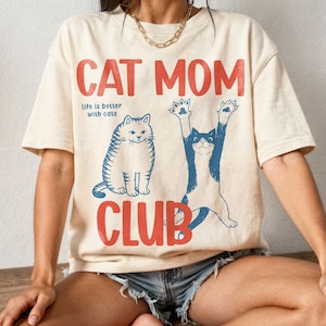 Cat Club SVG: Cat Mom Club Png, Funny Animal Shirt Design (Digital Download)
