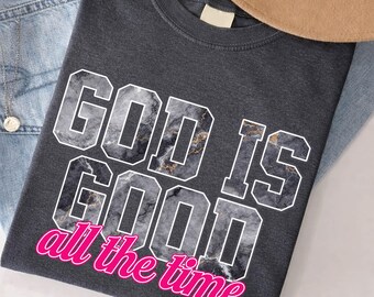 Dios es bueno PNG / Versículo bíblico PNG / Diseño de camiseta de iglesia cristiana (Descarga digital)