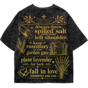 Practical Magic Png, Spilled Salt Rosemary Lavender Png, Cottagecore Png, Witchy Quote Png, Fall In Love Png, Botanical Graphic, DTF Digital