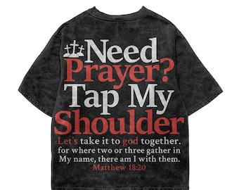 Need Prayer Tap My Shoulder SVG: Christian Png, Bible Verse Shirt Design (Digital Download)
