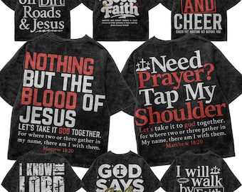 Paquete de ropa urbana cristiana PNG, camiseta de fe vanguardista SVG, sublimación de religión urbana, camiseta retro con gráfico de Jesús, descarga digital