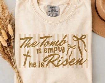 He Is Risen SVG | Tomb Empty PNG | Bible Verse Christian Shirt Design (Digital Download)