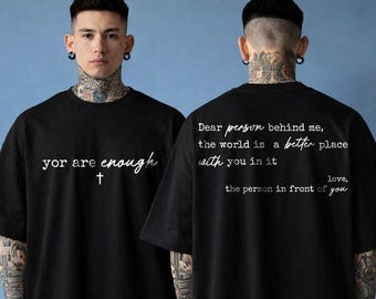 You Are Enough SVG: Mental Health PNG, Inspirational Self-Love Shirt Design (Digital Download)