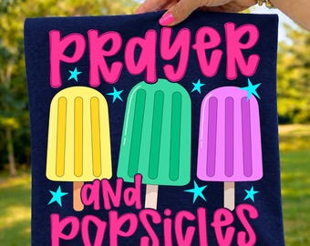 Prayer And Popsicles PNG, Christian Summer Png, Jesus Kids Png, Faith Based Png, Church Camp Png, Vacation Bible Png, Trending Png