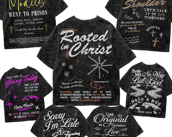 Pacchetto di abbigliamento streetwear cristiano PNG, maglietta religiosa alternativa SVG, sublimazione religiosa urbana, download digitale di t-shirt grafica retrò