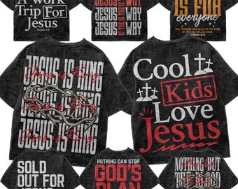 Christian Streetwear Bundle PNG, Cool Kids Love Jesus SVG, Edgy Faith Shirt Design, Urban Religion Sublimation, Digital Download