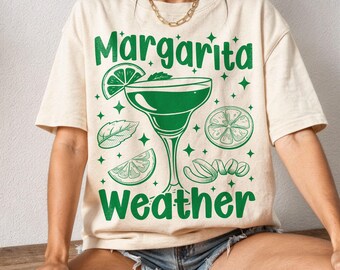 Margarita Weather Png, Summer Cocktail Png, Retro Summer Shirt, Cocktail Graphic Tee, Funny Alcohol Tee, Trending Dtf Digital Files