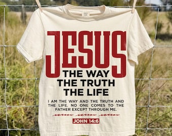 Christian PNG: Jesus is The Way SVG, Bible Verse Shirt Design (Digital Download)