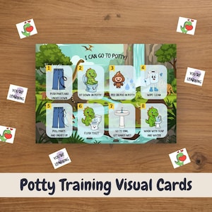 Toddler Potty Training Printable Visual Cards | Reward Chart (6-Page PDF)