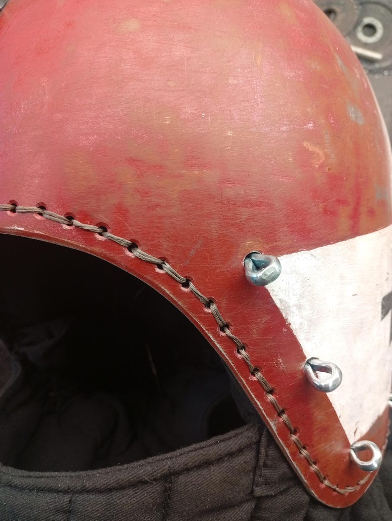 Handmade Nasal Bascinet – Medieval Inspired Steel Helmet image 11