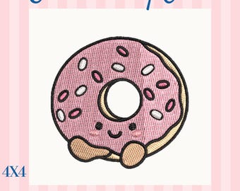 Donut Embroidery File 4x4