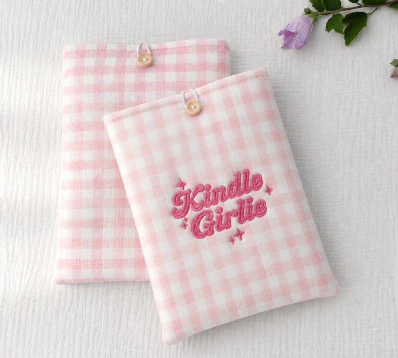 Kindle Girlie Broderidesign | Booktok Coquette Maskinbroderifil bild 4