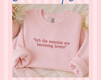 Enemies To Lovers Embroidery File | Book Lover Machine Embroidery Design | Booktok Gift