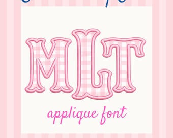 Satin Stitch Applique Font