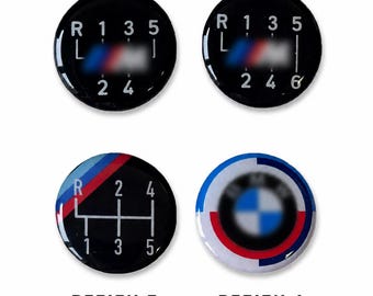 BMWギアノブエンブレム – 30 x 30 mm (1.18インチ x 1.18インチ) 粘着式交換バッジ
