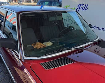 BMW E30 E28 E21 E12 クロームフロントガラストリムシールセット フロント＆リア