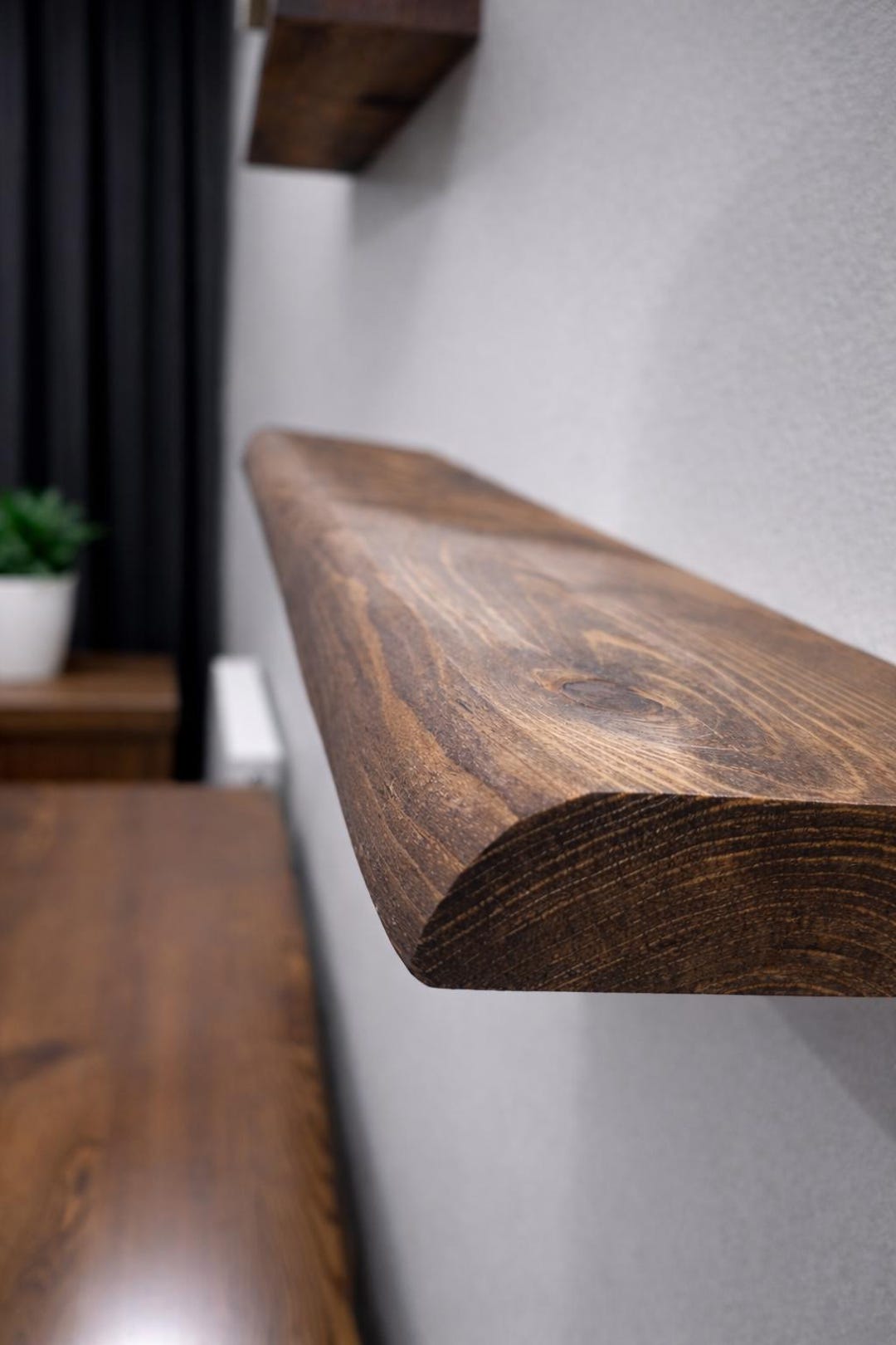 Handmade Rustic Solid Wood Floating Shelves - Etsy