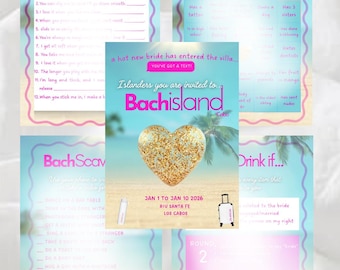 Love Island Bachelorette Party Games | Customizable Invitation (Digital Download)