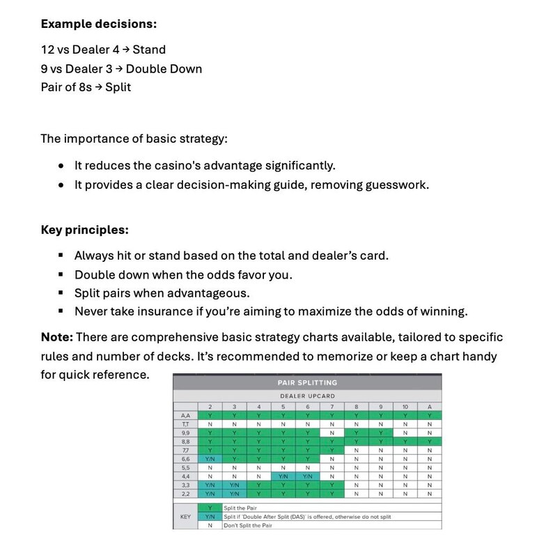 Blackjack Basic Strategy Trainer Guide (PDF) – Nybörjarens självsäkra spel bild 2