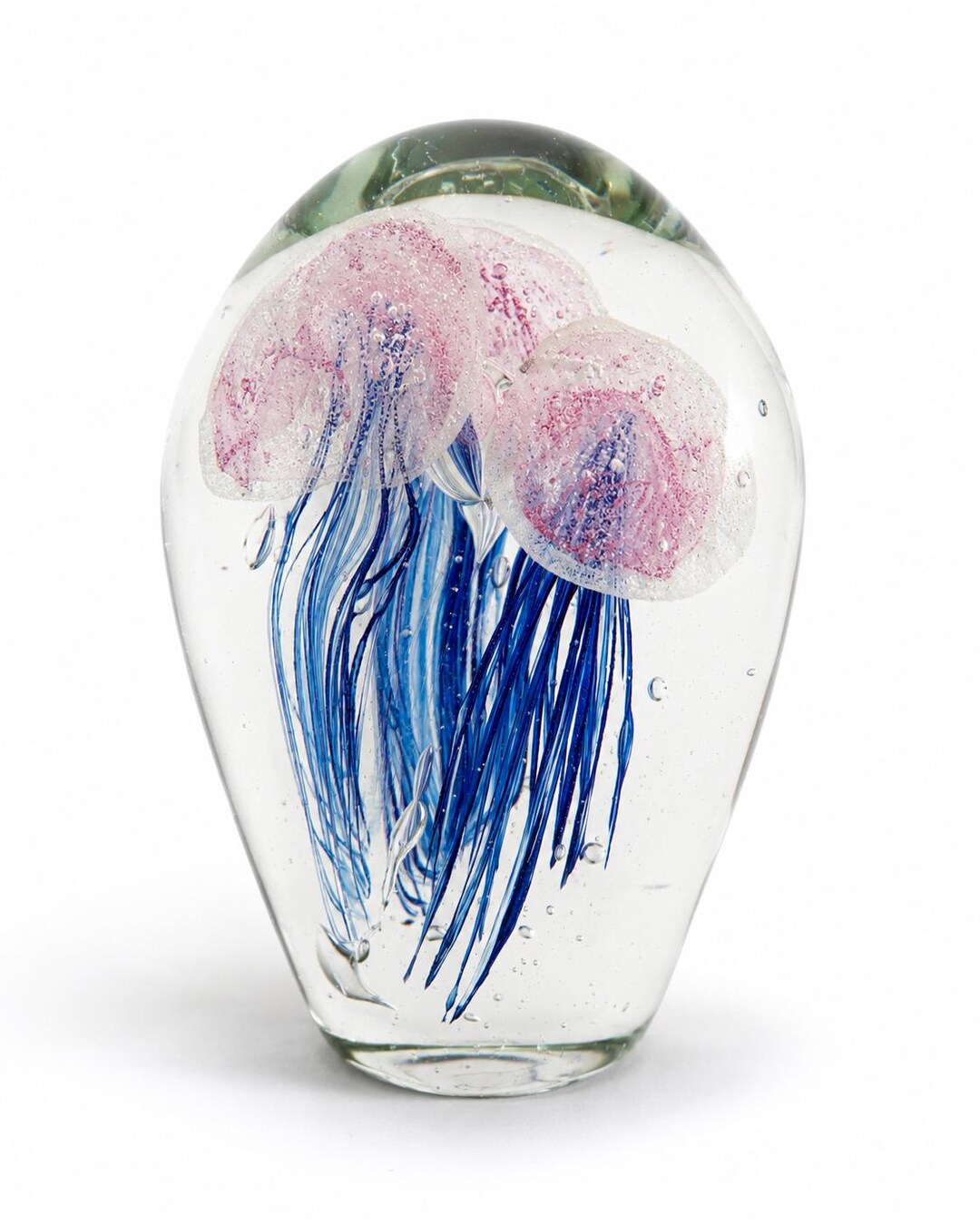 Murano Style Jellyfish Art Glass Sculpture – Heavy Blown Glass Ocean ...