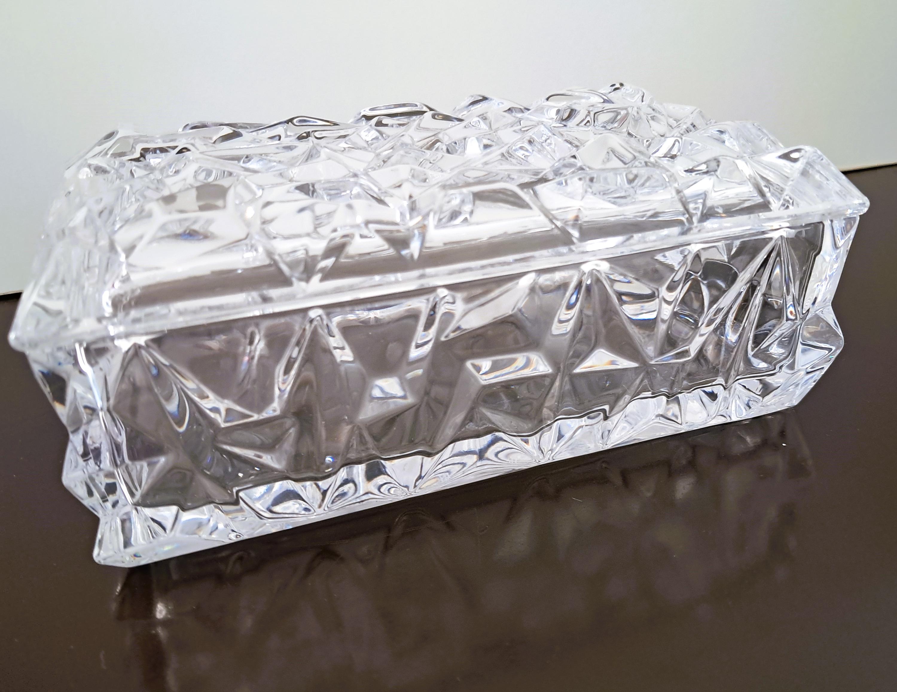 Vintage Tiffany & Co Crystal Jewelry Box – Signed Cut Glass
