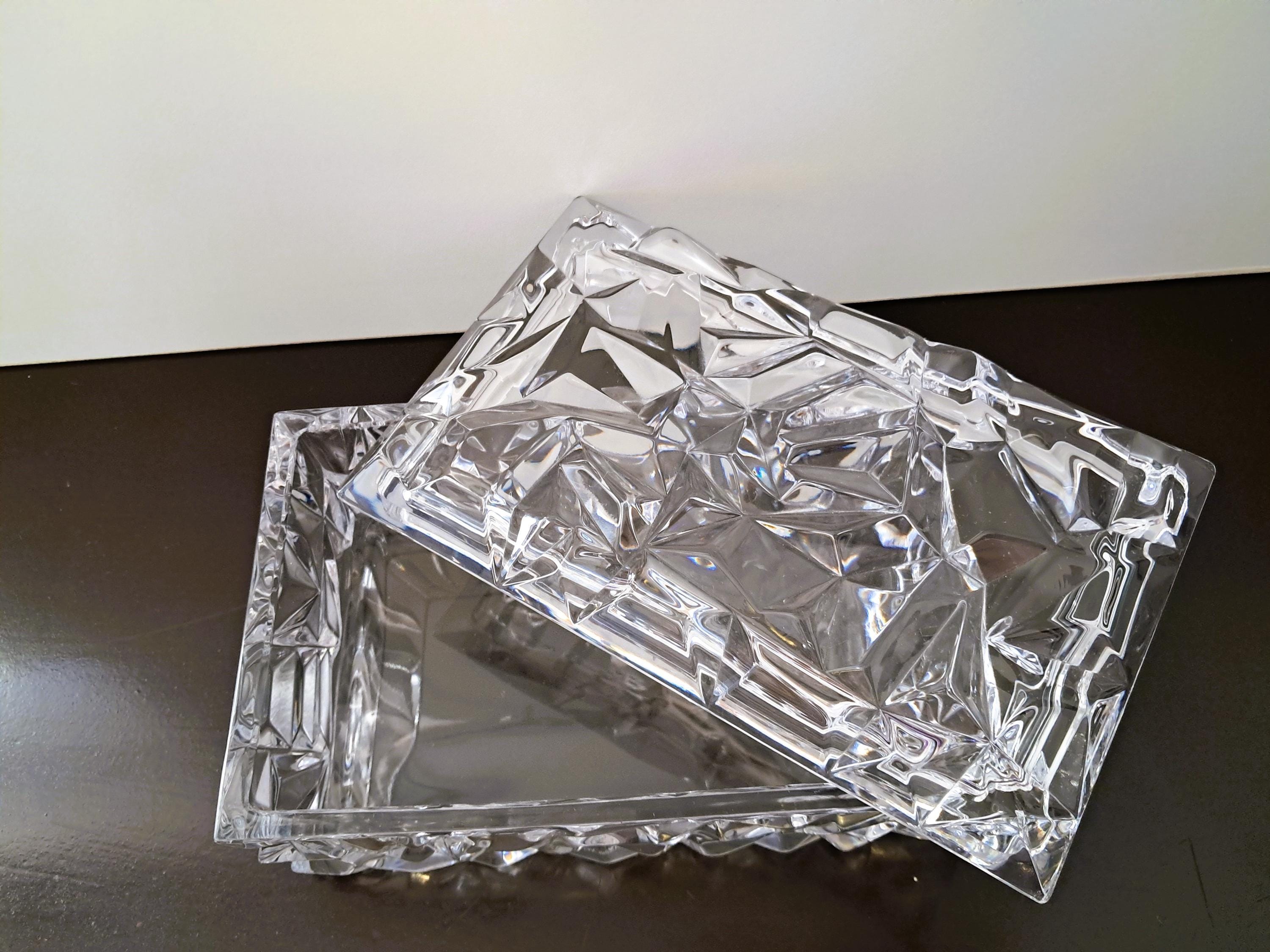 Vintage Tiffany & Co Crystal Jewelry Box – Signed Cut Glass