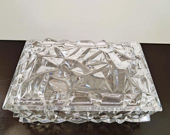 Vintage Tiffany & Co Crystal Jewelry Box – Signed Cut Glass