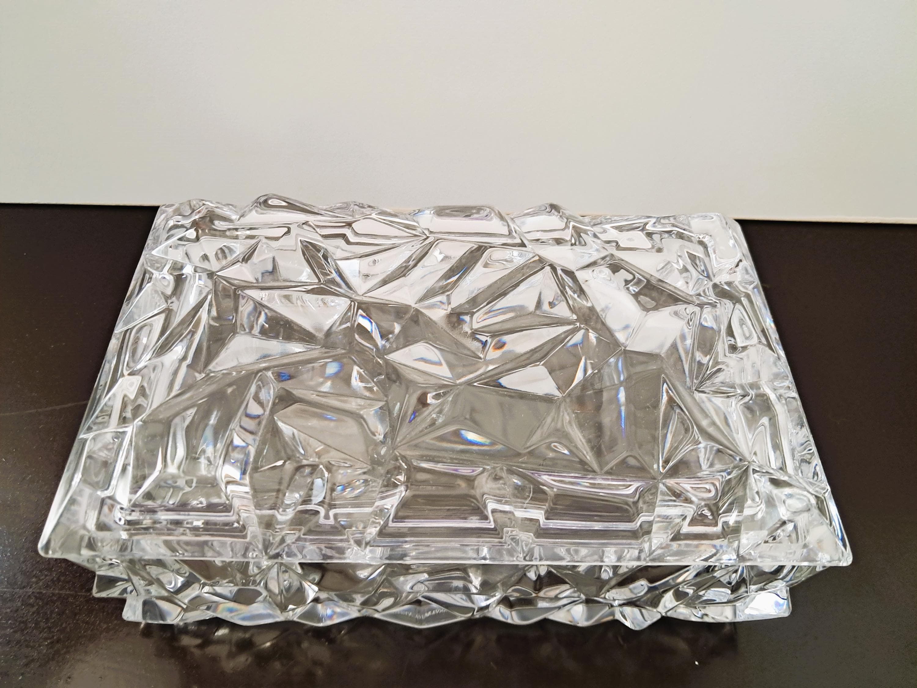 Vintage Tiffany & Co Crystal Jewelry Box – Signed Cut Glass