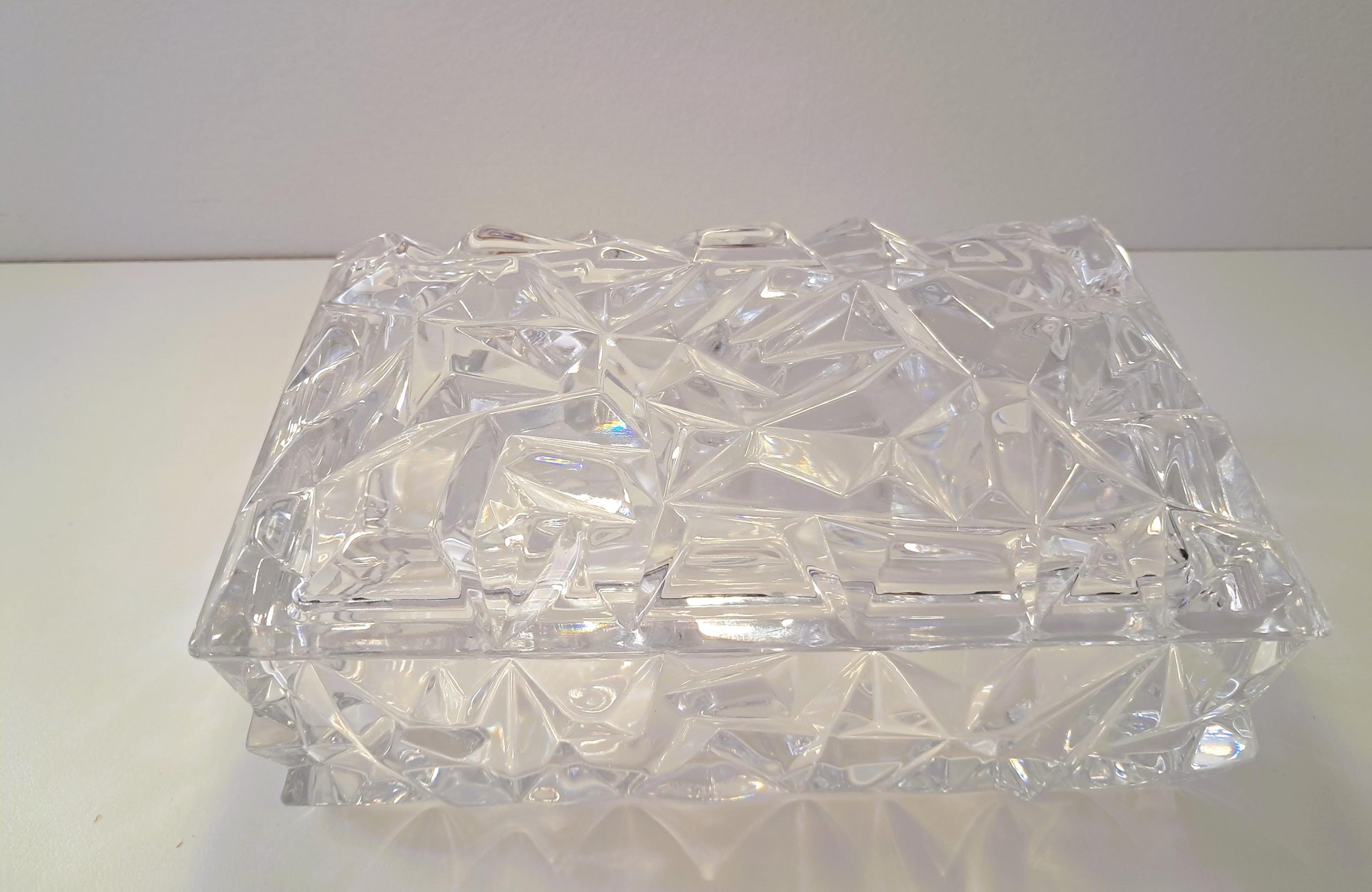 Vintage Tiffany & Co Crystal Jewelry Box – Signed Cut Glass