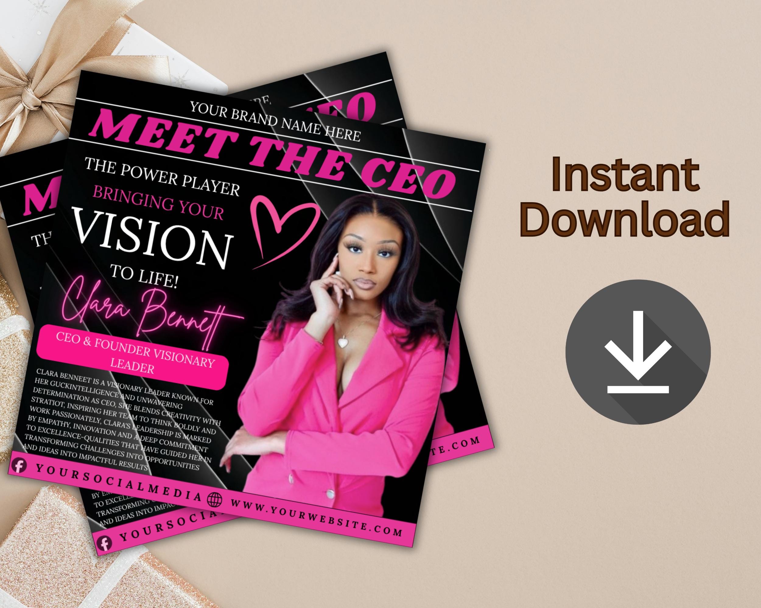 Meet the CEO Flyer Corporate Branding, Executive Profile Design ...