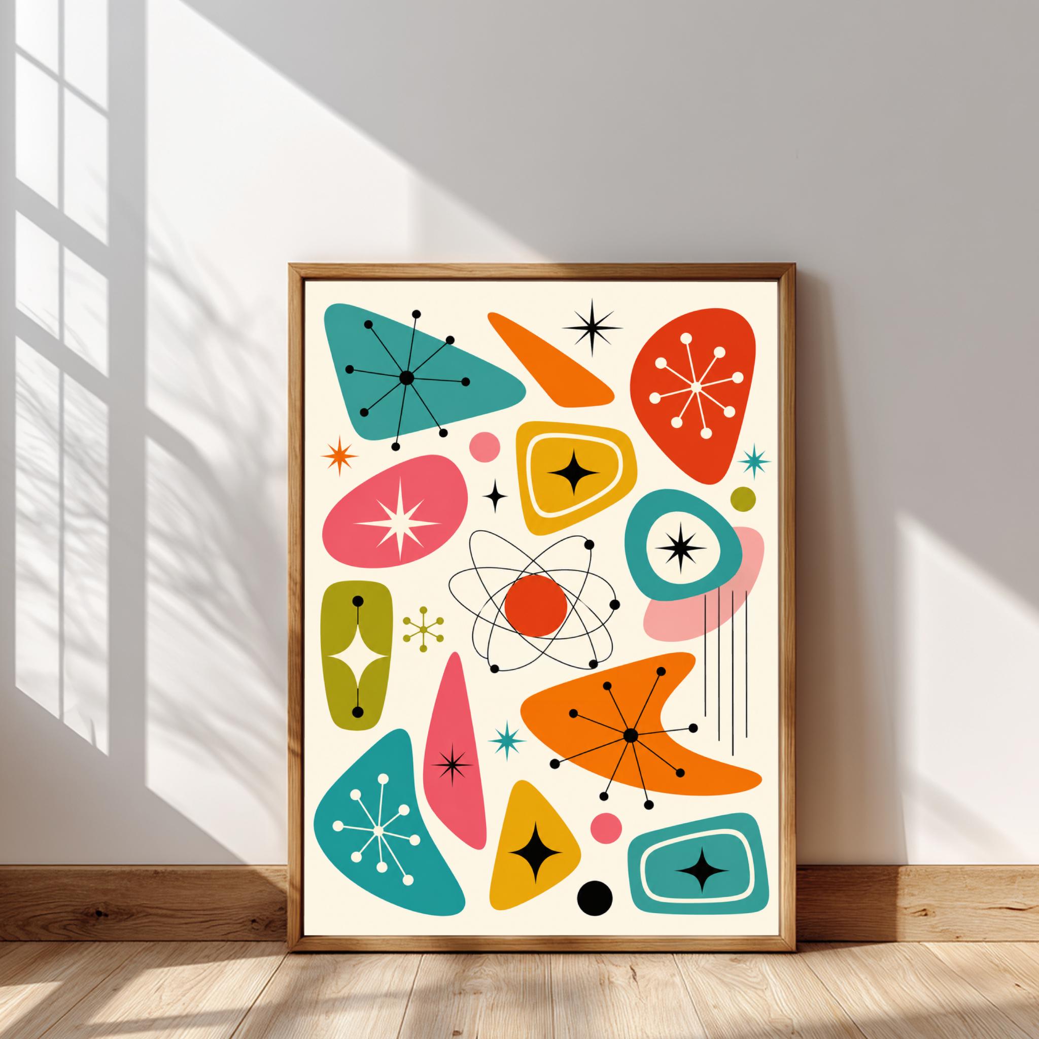 ビンテージ　70s MODERN GEOMETORIC ART PRINT 70s Geometric Art - Etsy