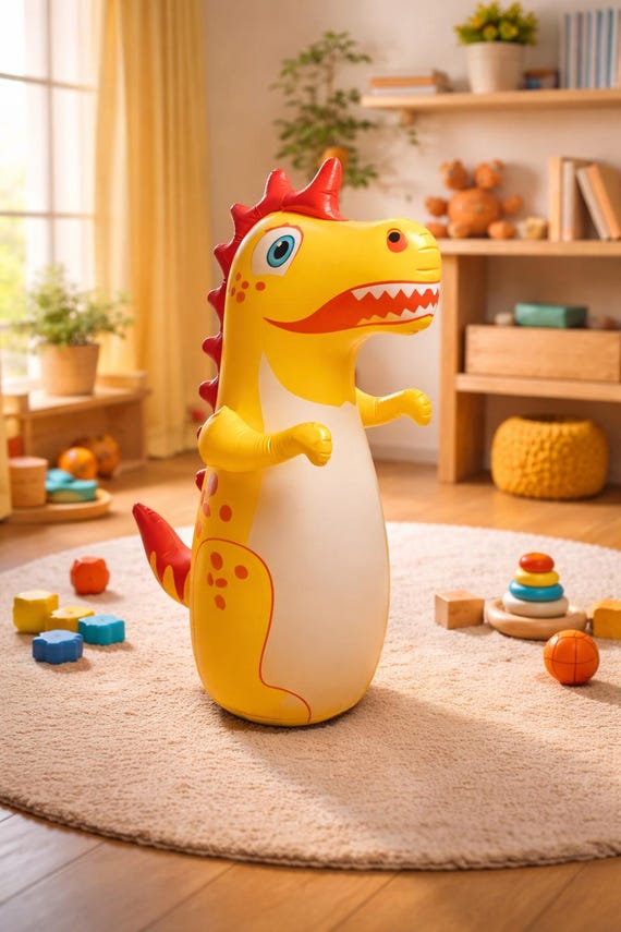 Inflatable Dinosaur Punching Ball – Kids' Indoor/Outdoor Toy (90cm, Water-Filled Base)