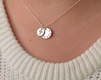 Small Rose Gold Medical Alert Necklace - Personalize - Diabetes - Addisons
