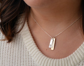 Modern Tiny Tag Medical Alert Necklace in Gold and Silver - Womens Jewelry